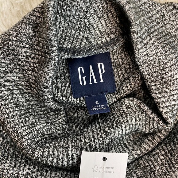 NWT GAP Grey Ribbed Turtleneck Long Sleeve Midi Maxi Casual Dress Small - Picture 5 of 9